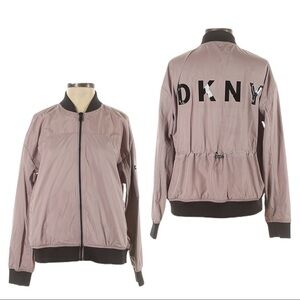 DKNY Sport Lightweight Mauve Track Windbreaker Jacket Size S